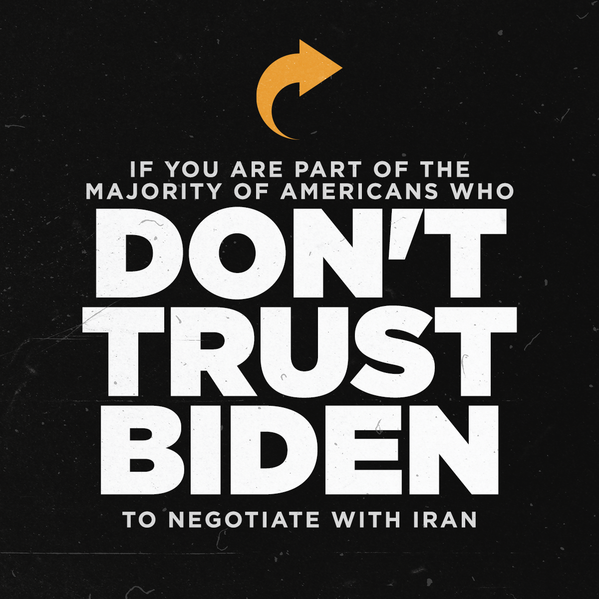 Share if you are part of the majority of Americans who don't trust Biden to negotiate with Iran.